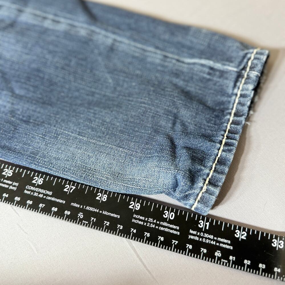 True Religion Section Skinny Distressed Jeans 31x31 Contrast Stitch Patches - Picture 8 of 8
